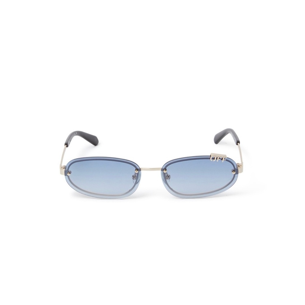 Off-White Men's Miami Oval Sunglasses Gold / Gradient Blue Virgil Abloh STEAL!!